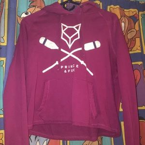 Aeropostale Cropped Magenta Hoodie